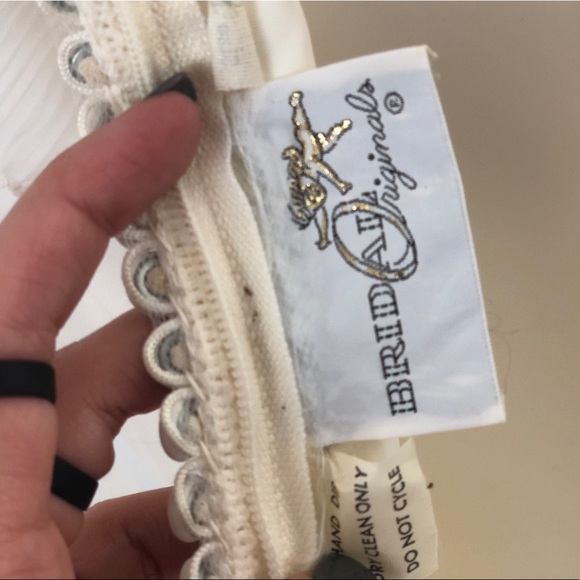 Vintage Ruffle up Princess Cut Bridal Originals Wedding Dress - Picture 7 of 16